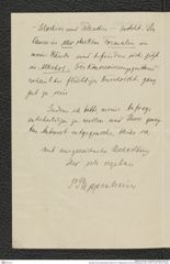 Nachlass Franz Steindachner, Brief von P. Pappenheim an Franz Steindachner (04.12.1907), Inv.Nr. 382.03, Seite 2